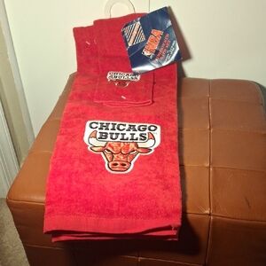 Chicago Bulls NBA Red Towel Set